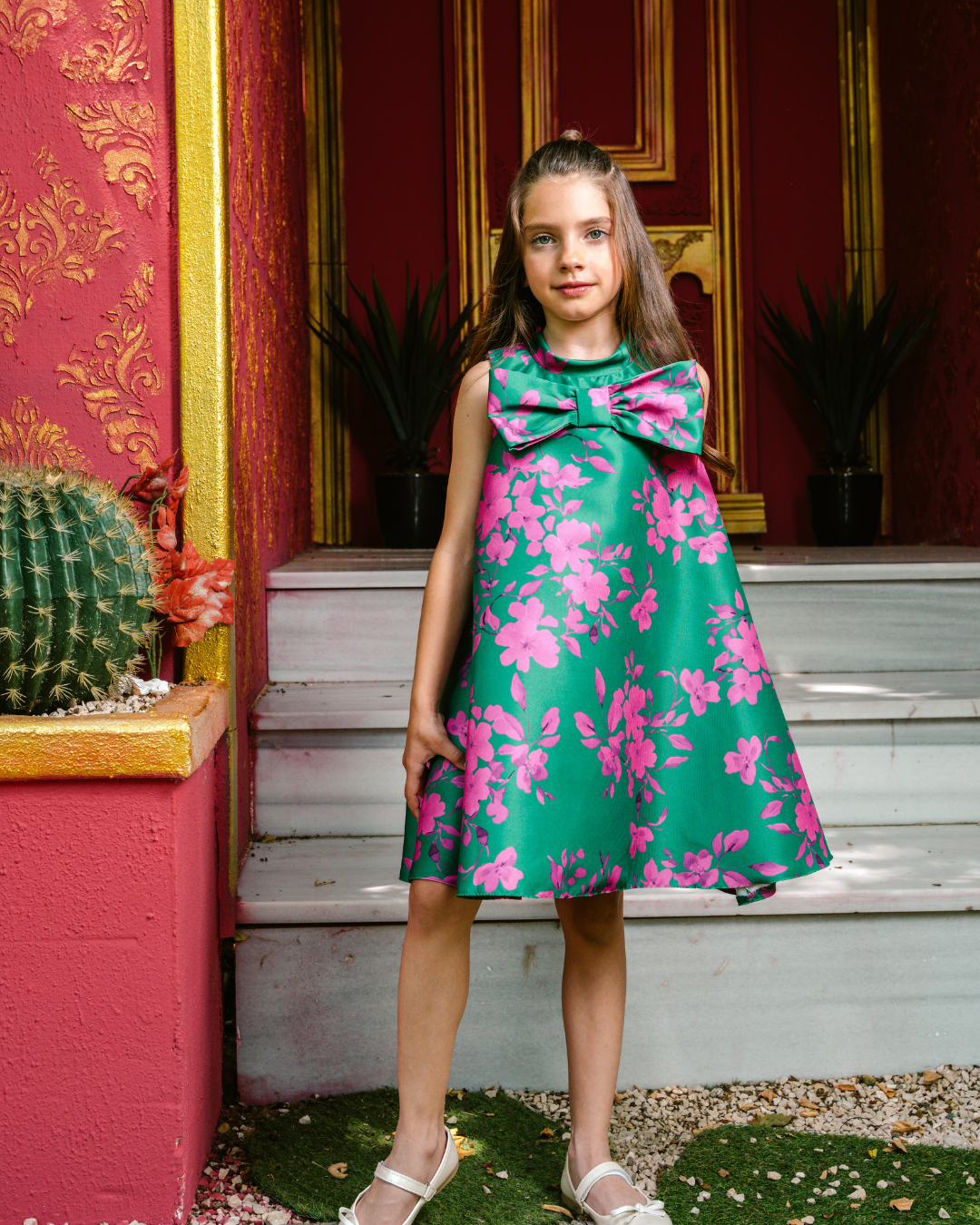 FLOWER BOW DRESS