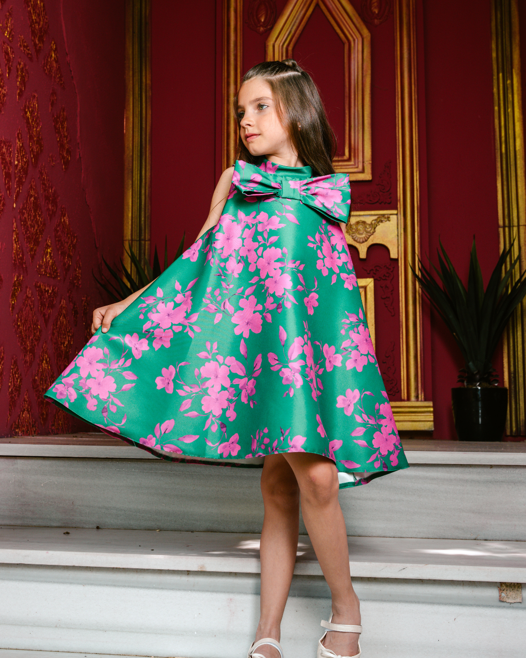 FLOWER BOW DRESS