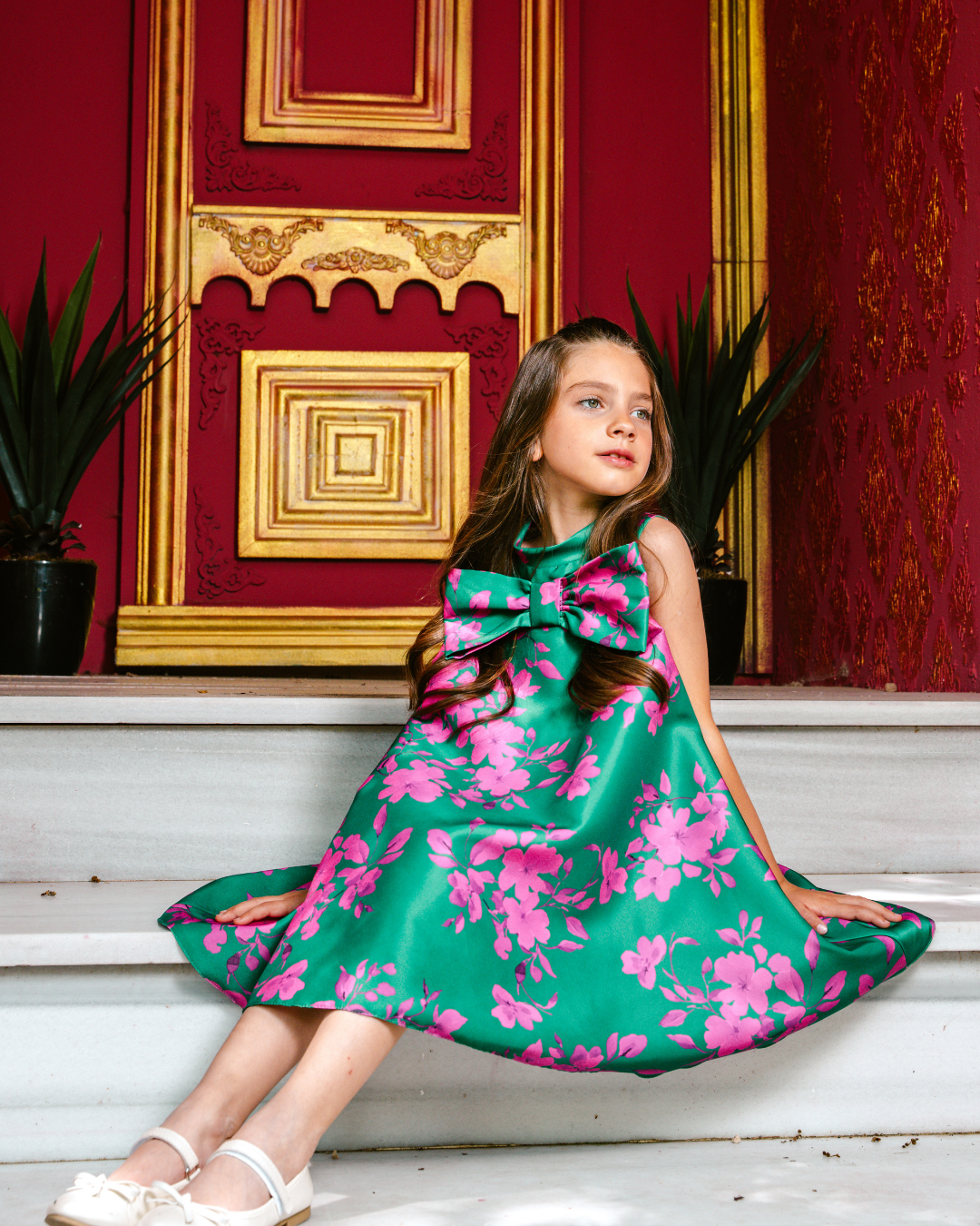 FLOWER BOW DRESS