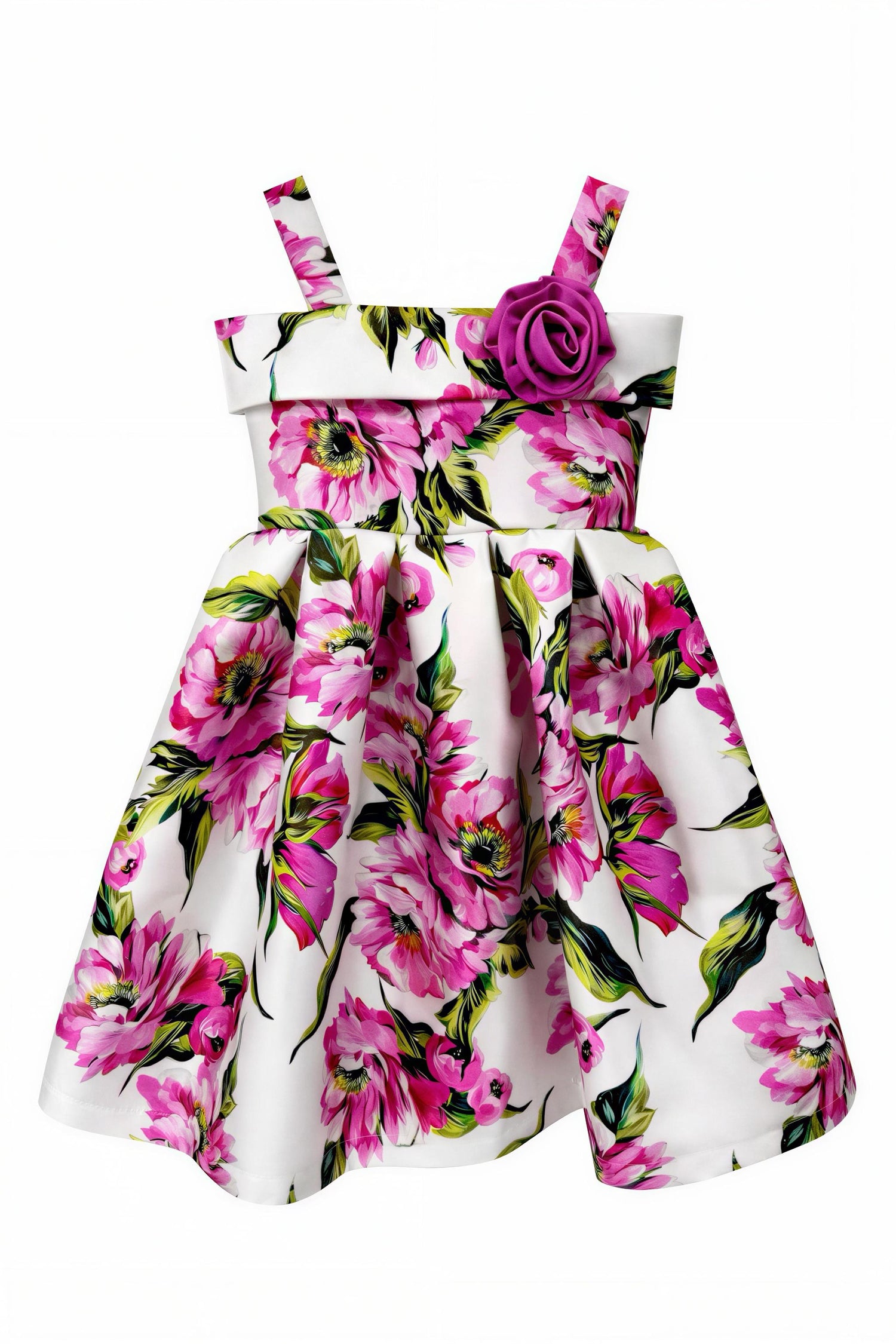 STRAPPY SHAWL COLLAR ROSE DRESS