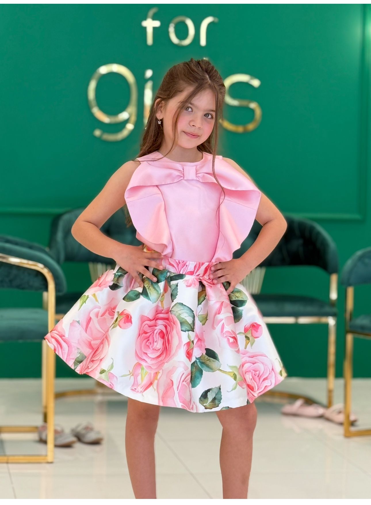 BIG ROSE SKIRT BLOUSE SET
