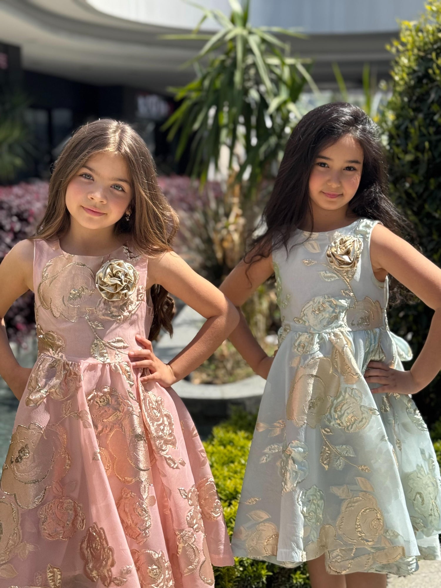 ROSE JACQUARD BELTED DRESS